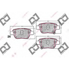 BP1608 DJ PARTS Комплект тормозных колодок, дисковый тормоз