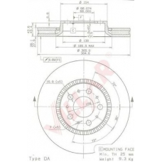 628.1764 VILLAR Тормозной диск