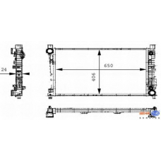 8MK 376 714-331 HELLA Радиатор, охлаждение двигателя