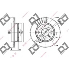 BD1556 DJ PARTS Тормозной диск