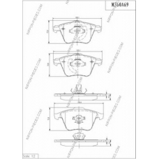 M360A69 NPS Комплект тормозных колодок, дисковый тормоз