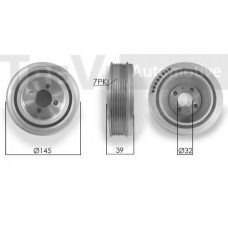 PC1041 TREVI AUTOMOTIVE Ременный шкив, коленчатый вал