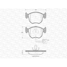 363702160628 MAGNETI MARELLI Комплект тормозных колодок, дисковый тормоз