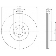 8DD 355 121-872 HELLA PAGID Тормозной диск