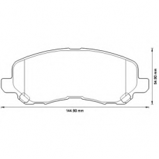 573278B BENDIX Комплект тормозных колодок, дисковый тормоз