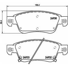 8DB 355 020-061 HELLA PAGID Комплект тормозных колодок, дисковый тормоз