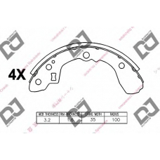 BS1133 DJ PARTS Комплект тормозных колодок