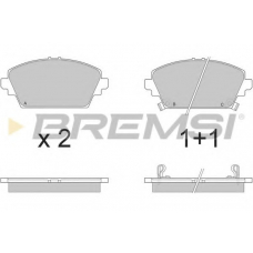 BP2870 BREMSI Комплект тормозных колодок, дисковый тормоз