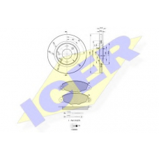 31278-4697 ICER Комплект тормозов, дисковый тормозной механизм