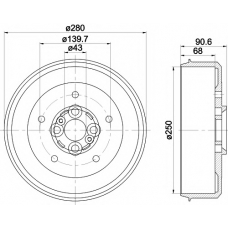 MBD278 MINTEX Тормозной барабан