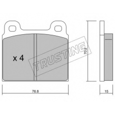 080.1 TRUSTING Комплект тормозных колодок, дисковый тормоз