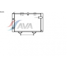 PE2035 AVA Радиатор, охлаждение двигателя