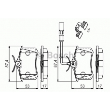 0 986 494 599 BOSCH Комплект тормозных колодок, дисковый тормоз