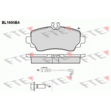 BL1695B4 FTE Комплект тормозных колодок, дисковый тормоз