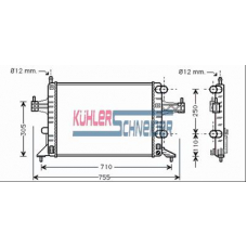 0600111 KUHLER SCHNEIDER Радиатор, охлаждение двигател