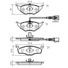 K610600 Vema Комплект тормозных колодок, дисковый тормоз