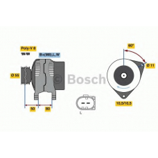 0 986 081 360 BOSCH Генератор