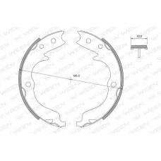 152-2455 WEEN Комплект тормозных колодок, стояночная тормозная с