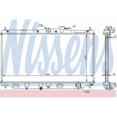 62279A NISSENS Радиатор, охлаждение двигателя