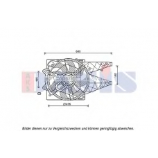 088055N AKS DASIS Вентилятор, охлаждение двигателя