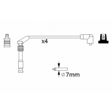 0 986 357 126 BOSCH Комплект проводов зажигания