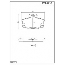 FBP4116 FI.BA Комплект тормозных колодок, дисковый тормоз