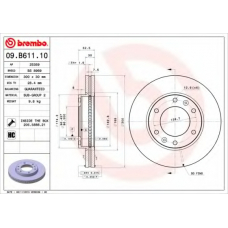 09.B611.10 BREMBO Тормозной диск