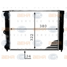 8MK 376 713-344 HELLA Радиатор, охлаждение двигателя