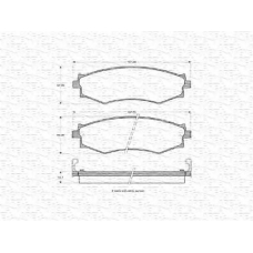 363702160506 MAGNETI MARELLI Комплект тормозных колодок, дисковый тормоз