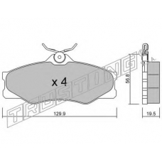 652.0 TRUSTING Комплект тормозных колодок, дисковый тормоз