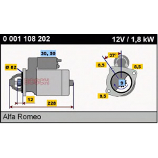 0 001 108 202 BOSCH Стартер