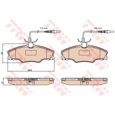 GDB2064 TRW Комплект тормозных колодок, дисковый тормоз
