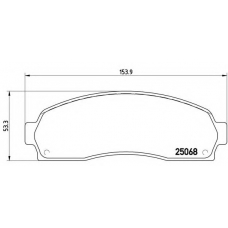 P 24 081 BREMBO Комплект тормозных колодок, дисковый тормоз