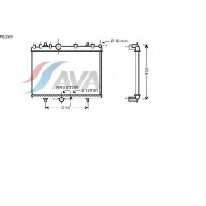 PE2269 AVA Радиатор, охлаждение двигателя
