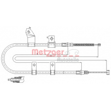 17.3504 METZGER Трос, стояночная тормозная система