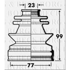 BCB2851 BORG & BECK Пыльник, приводной вал