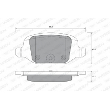 151-1832 WEEN Комплект тормозных колодок, дисковый тормоз