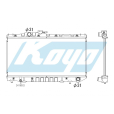 PA010969 KOYO P-tank corrugate-fin ass'y