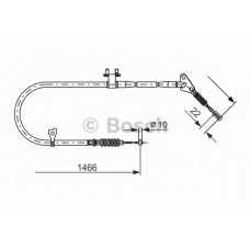 1 987 477 492 BOSCH Трос, стояночная тормозная система