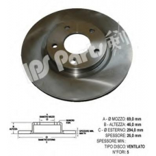 IBT-1091 IPS Parts Тормозной диск