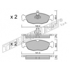 079.1 TRUSTING Комплект тормозных колодок, дисковый тормоз