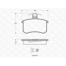 363702160936 MAGNETI MARELLI Комплект тормозных колодок, дисковый тормоз