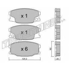 6380 TRUSTING Комплект тормозных колодок