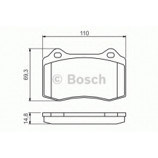 0 986 494 393 BOSCH Комплект тормозных колодок, дисковый тормоз