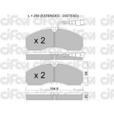 822-578-7 CIFAM Комплект тормозных колодок, дисковый тормоз