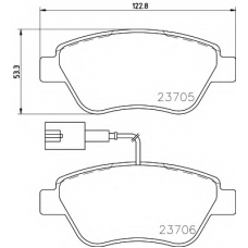 8DB 355 016-071 HELLA PAGID Комплект тормозных колодок, дисковый тормоз