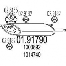 01.91790 MTS Глушитель выхлопных газов конечный