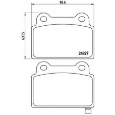 P 54 052 BREMBO Комплект тормозных колодок, дисковый тормоз