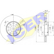 78BD1068-2 ICER Тормозной диск