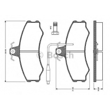 0 986 TB2 514 BOSCH Комплект тормозных колодок, дисковый тормоз